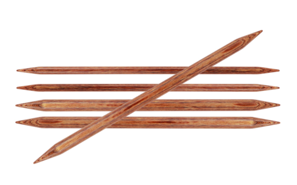 Чулочные деревянные спицы KnitPro Ginger длиной 15 см