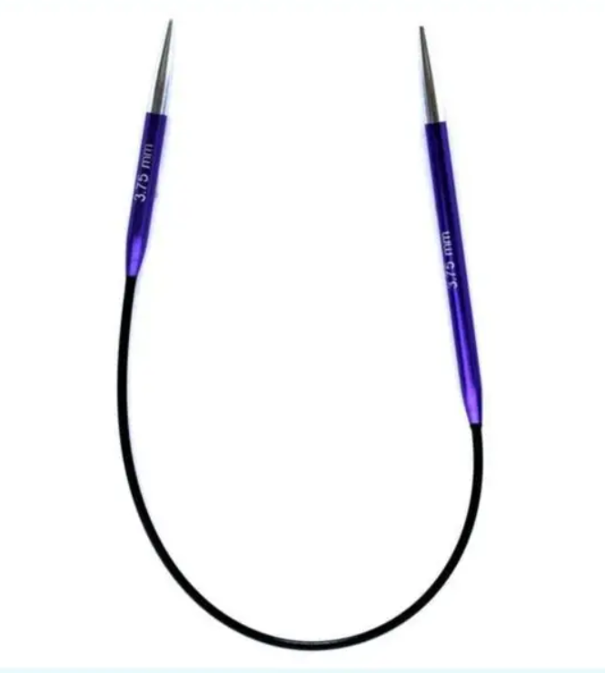 Круговые металлические спицы KnitPro Zing, 25 см