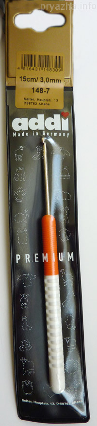 Addi premium крючок с пластиковой ручкой №3