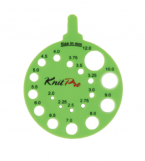 Линейка для измерения размера спиц KnitPro, круглая, зеленая. Арт.10992