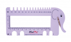 Линейка для определения номера спиц и крючков, с резаком нити KnitPro, Lilac. Арт.10995